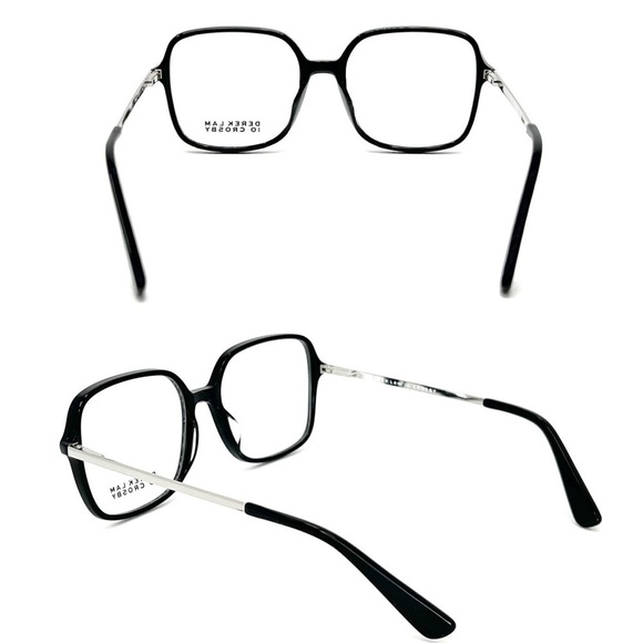 NEW Derek Lam 10 Crosby Noah Frames Black & Silver Glasses Full Rim Eyewear